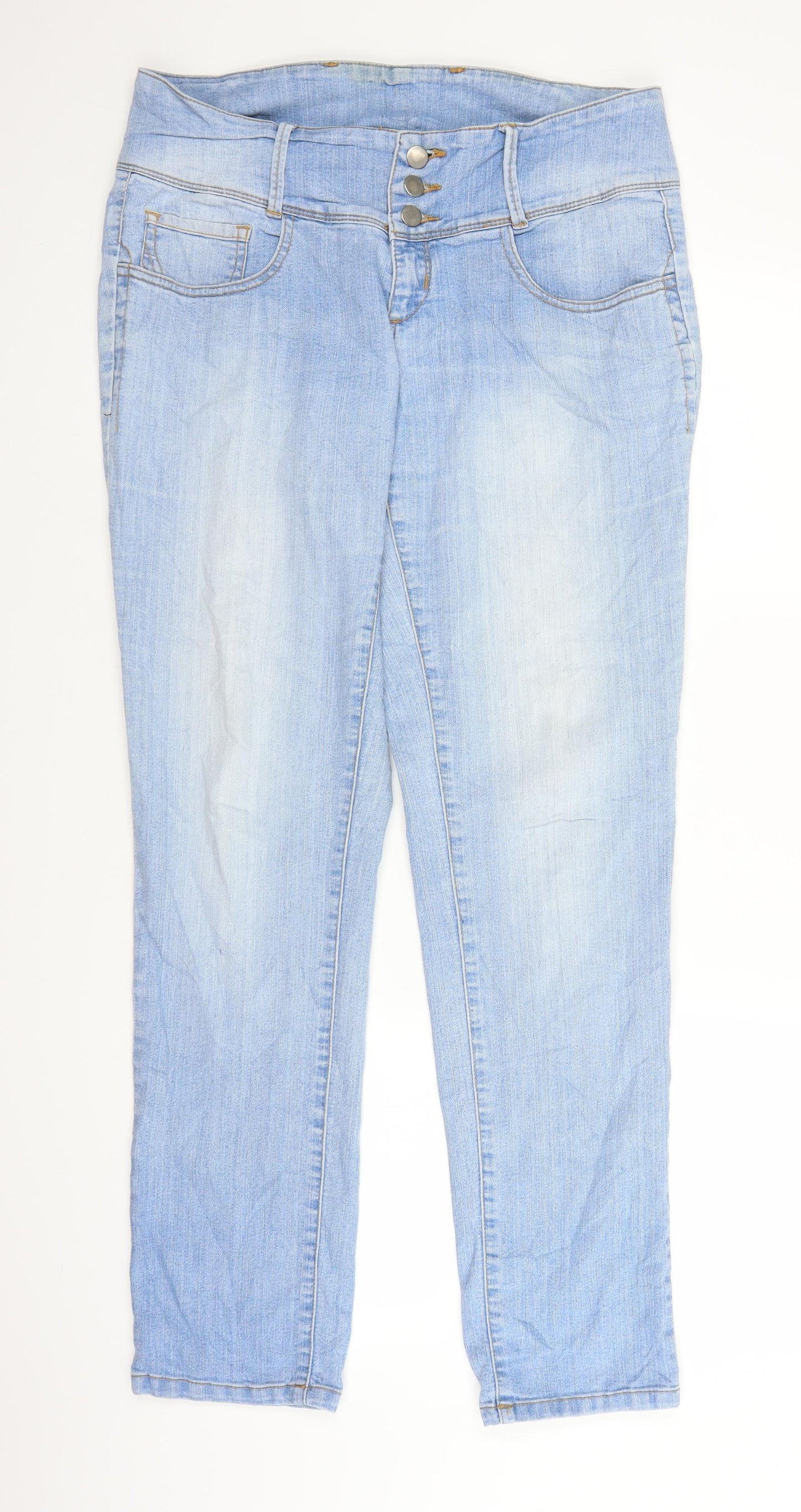 Womens UK Size 35 in Pieces Regular Fit Straight Blue Jeans