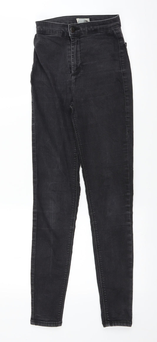 Topshop Womens Black  Denim Skinny Jeans Size 23 in L27 in