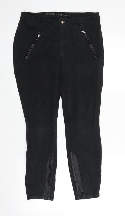 Marie Philippe Womens Black  Denim Straight Jeans Size 31 in L25 in