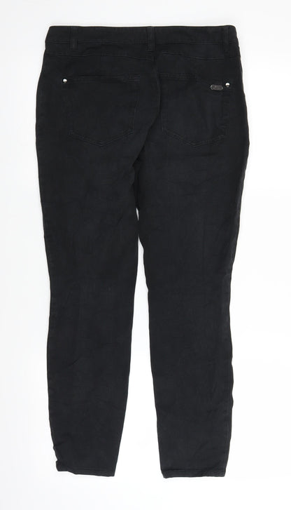 Marie Philippe Womens Black  Denim Straight Jeans Size 31 in L25 in