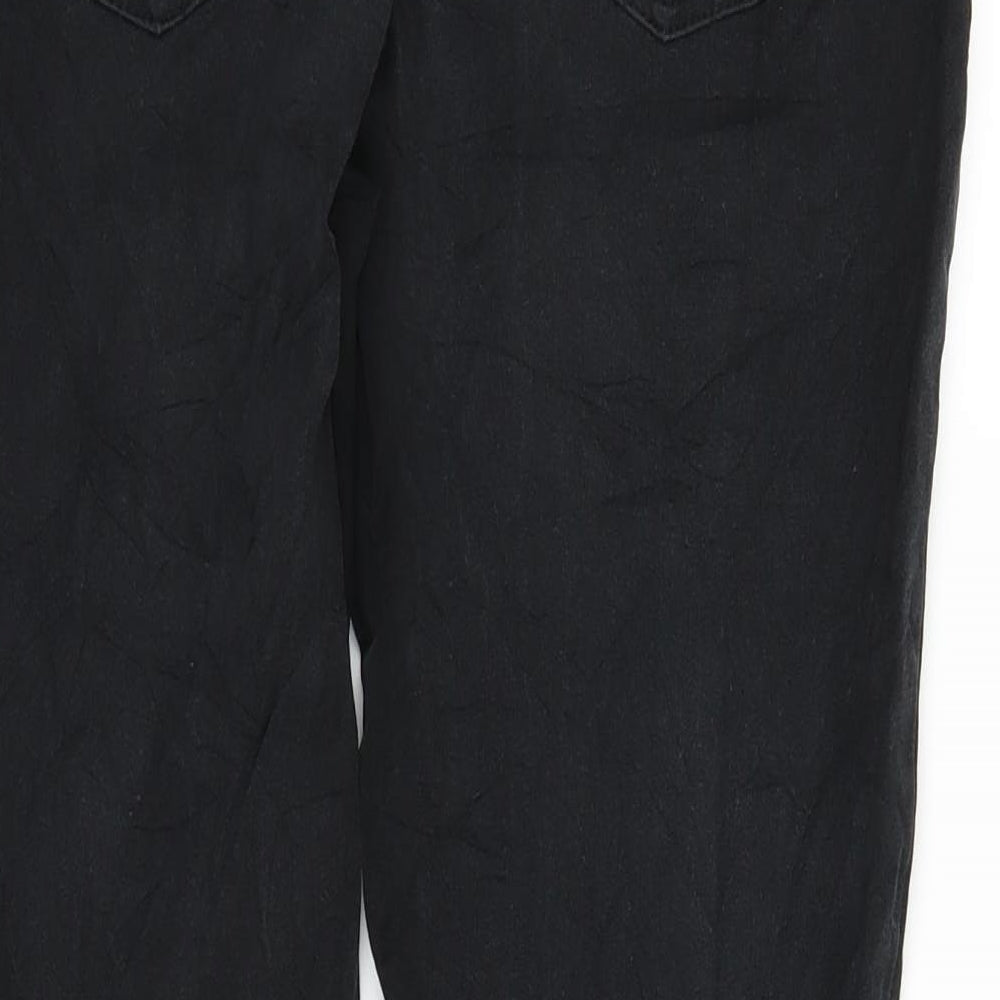 Marie Philippe Womens Black  Denim Straight Jeans Size 31 in L25 in