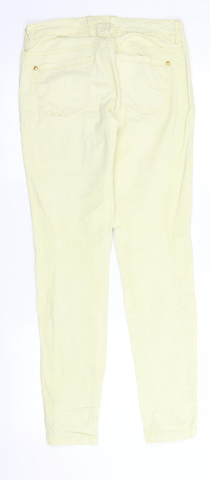 ESMARA Womens Yellow  Denim Straight Jeans Size 10 L29 in