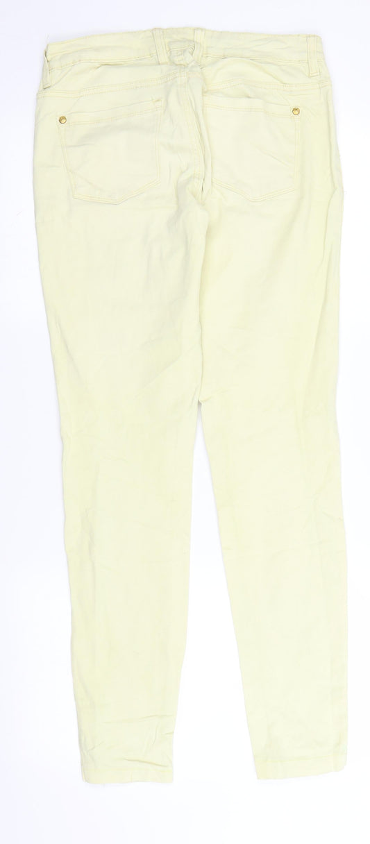 ESMARA Womens Yellow  Denim Straight Jeans Size 10 L29 in