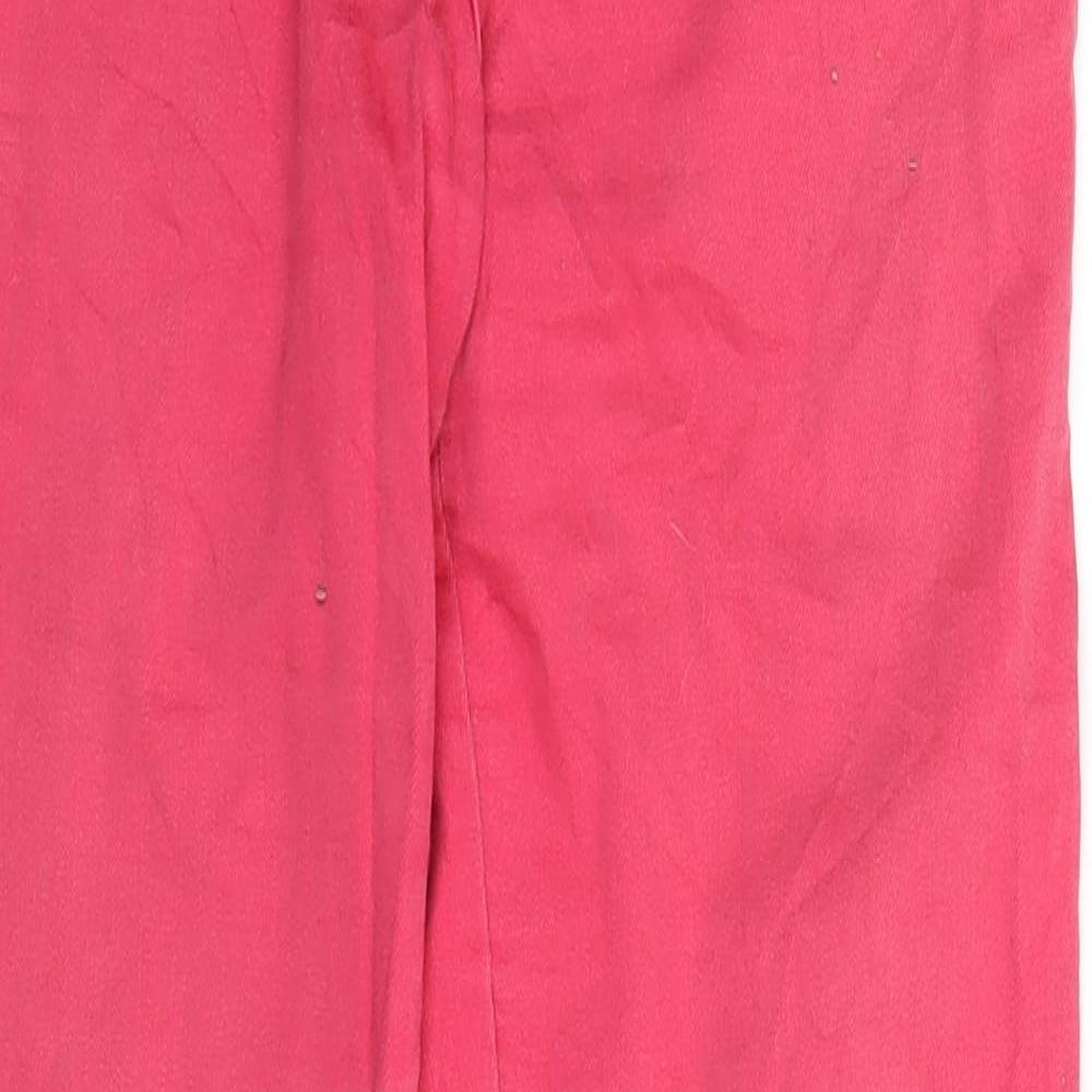 Womens UK Size 29 in Jeans Regular Fit Straight Pink Jeans