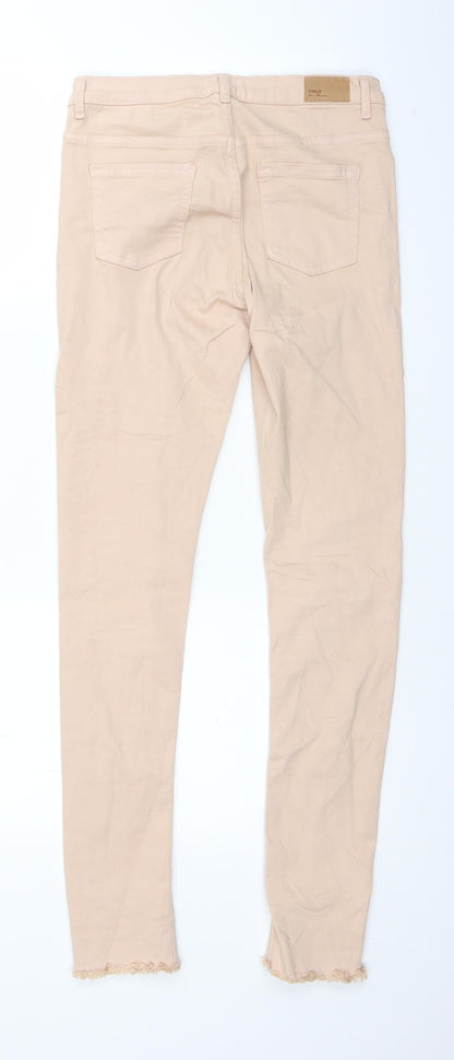 Only Girls Beige  Denim Straight Jeans Size 14 Years