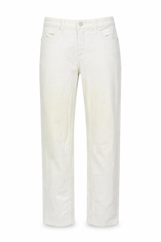 Womens UK Size 27 in Mac Regular Fit Straight White Jeans