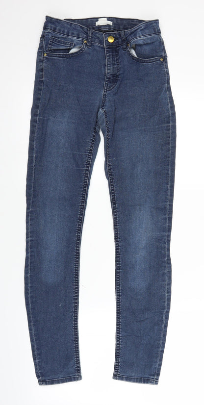 Womens UK Size 26 in H&M Regular Fit Straight Blue Jeans