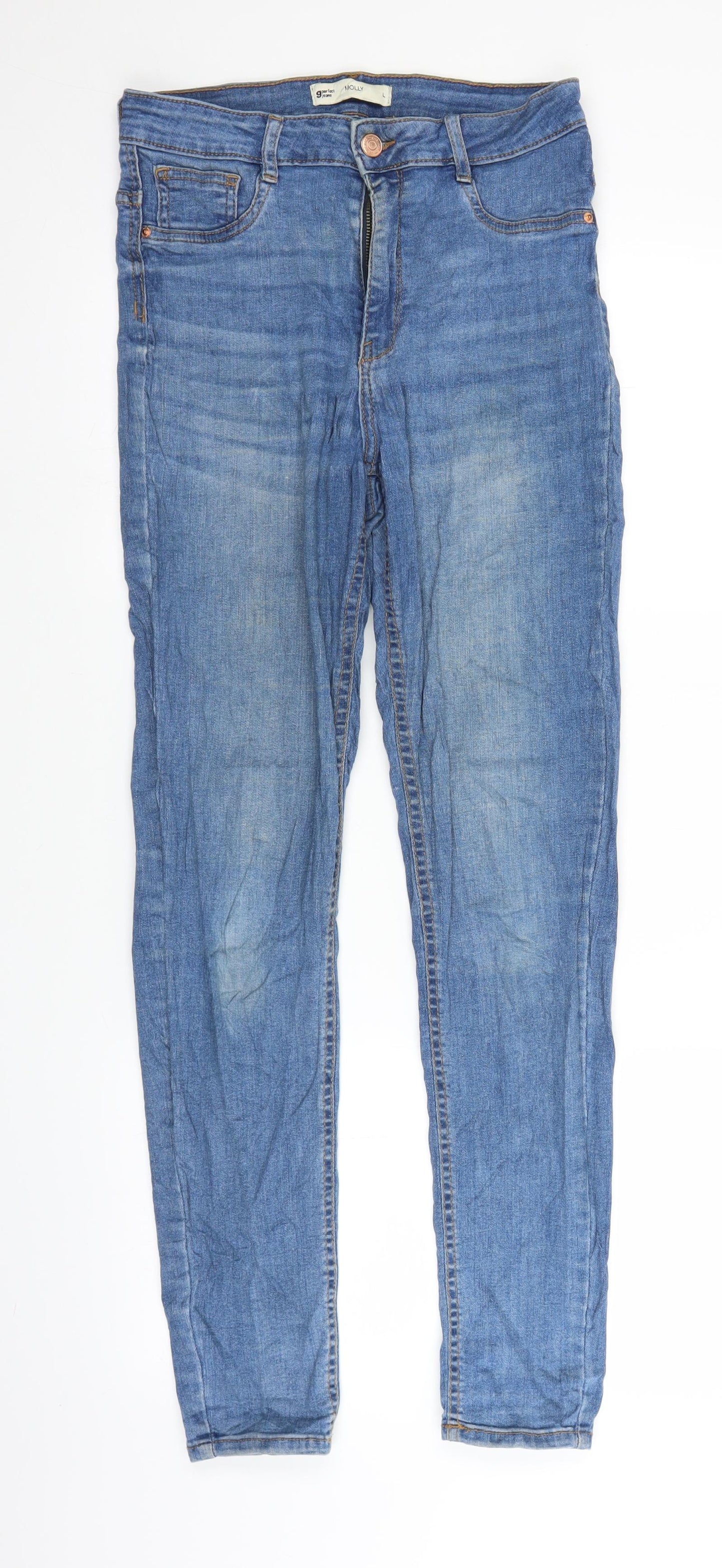 Womens UK Size L Molly Regular Fit Straight Blue Jeans