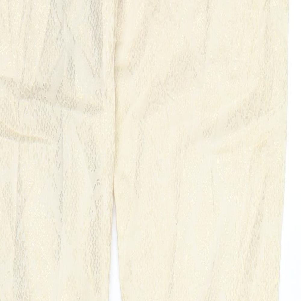 Revers Womens Ivory Animal Print Denim Straight Jeans Size XS L30 in
