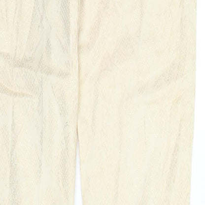 Revers Womens Ivory Animal Print Denim Straight Jeans Size XS L30 in