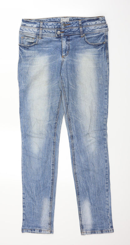 Rainbow Womens Blue  Denim Straight Jeans Size 14 L30 in