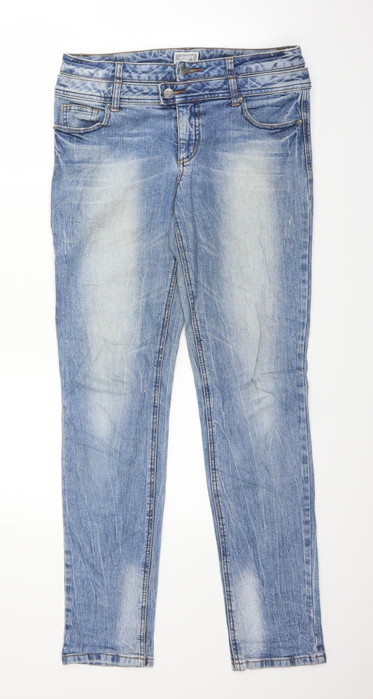 Rainbow Womens Blue  Denim Straight Jeans Size 14 L30 in