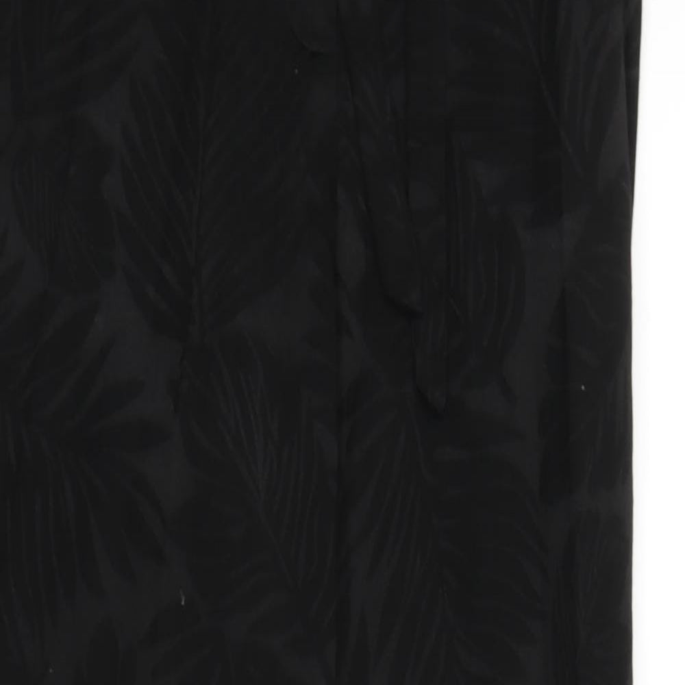 F&F Womens Black Floral  Trousers  Size 12 L25 in