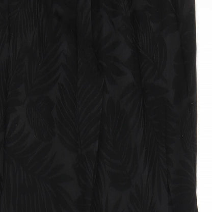 F&F Womens Black Floral  Trousers  Size 12 L25 in