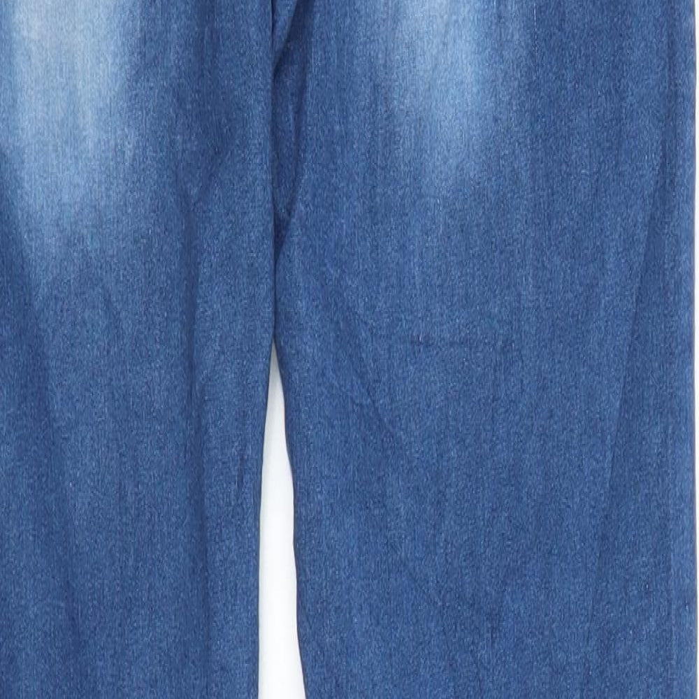 Womens UK Size 8 Sinsay Regular Fit Straight Blue Jeans