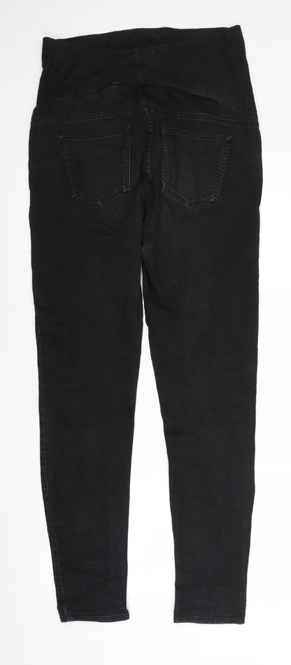 H&M Womens Black  Denim Straight Jeans Size 12 L29 in - highrib