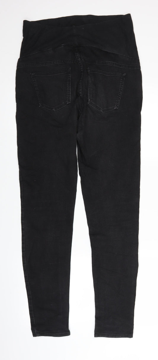 H&M Womens Black  Denim Straight Jeans Size 12 L29 in - highrib