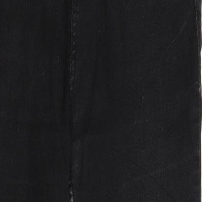 H&M Womens Black  Denim Straight Jeans Size 12 L29 in - highrib