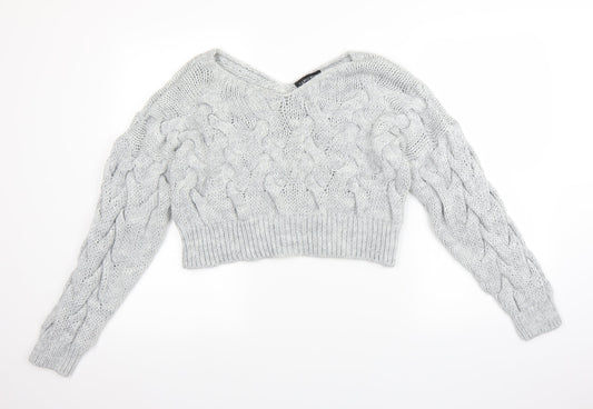 Cameo Womens Grey  Knit Pullover Jumper Size M