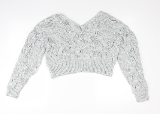 Cameo Womens Grey  Knit Pullover Jumper Size M