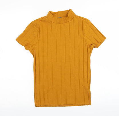 Primark Womens Yellow   Basic T-Shirt Size 2XS