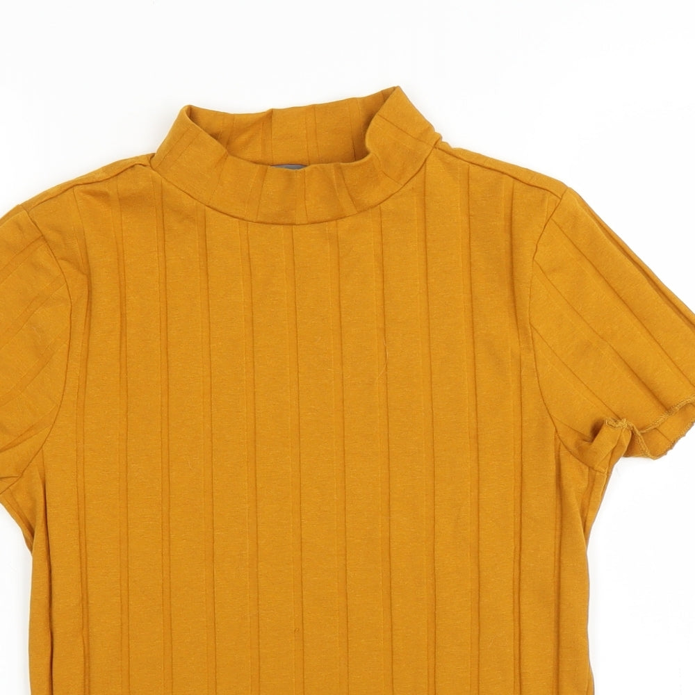 Primark Womens Yellow   Basic T-Shirt Size 2XS