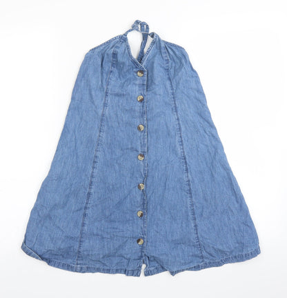 Womens UK Size 4 ASOS Blue Basic Blouse