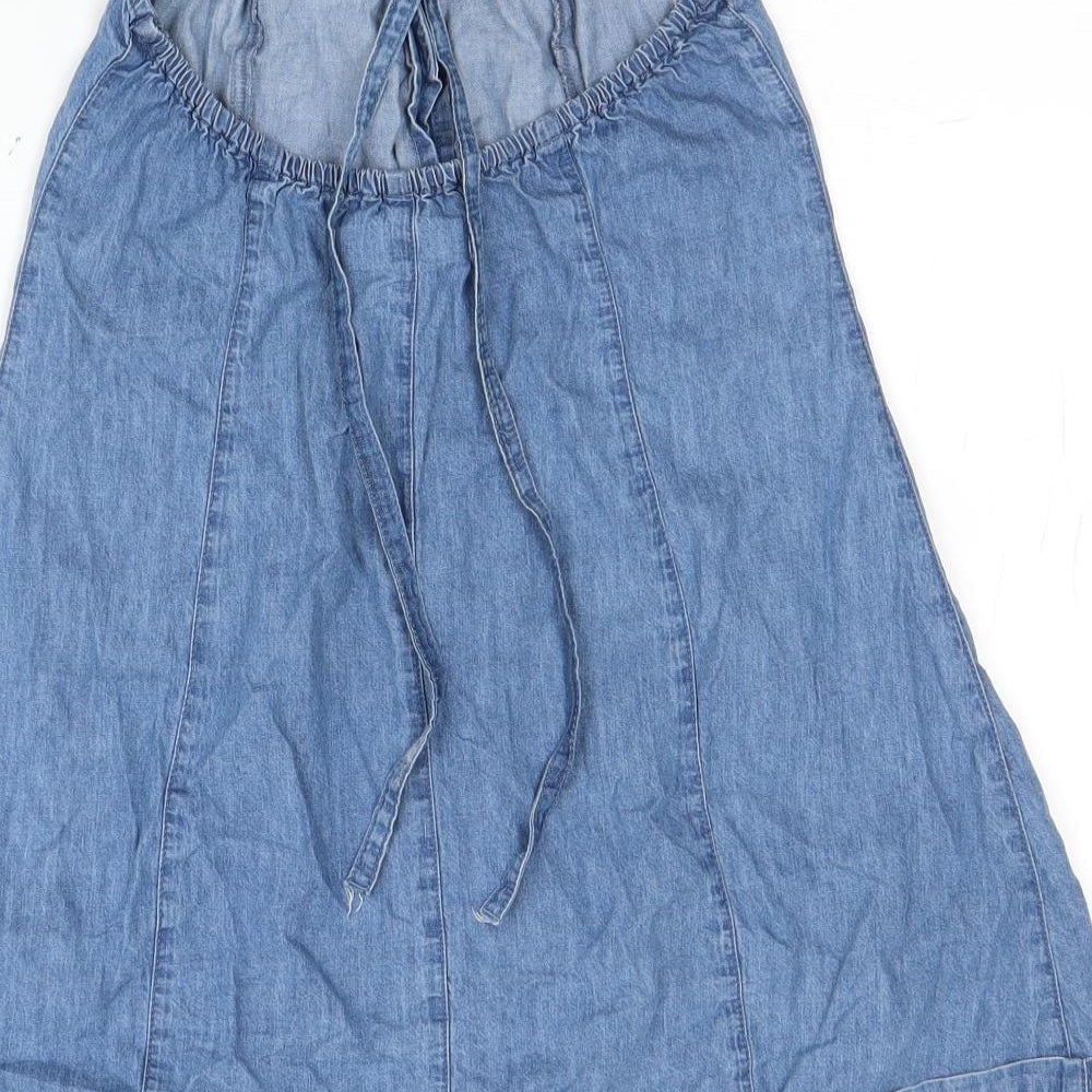 Womens UK Size 4 ASOS Blue Basic Blouse