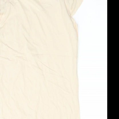 Denim & Co. Womens Ivory   Basic Blouse Size 8