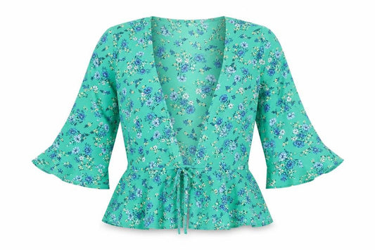 Womens UK Size 8 Divided Green Basic Blouse