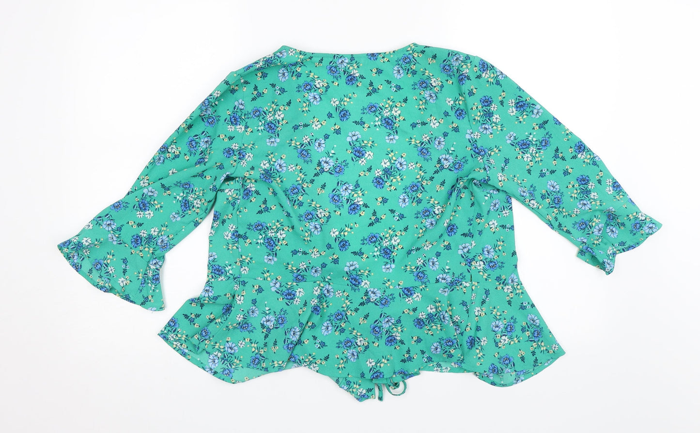 Womens UK Size 8 Divided Green Basic Blouse