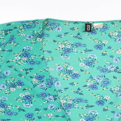 Womens UK Size 8 Divided Green Basic Blouse