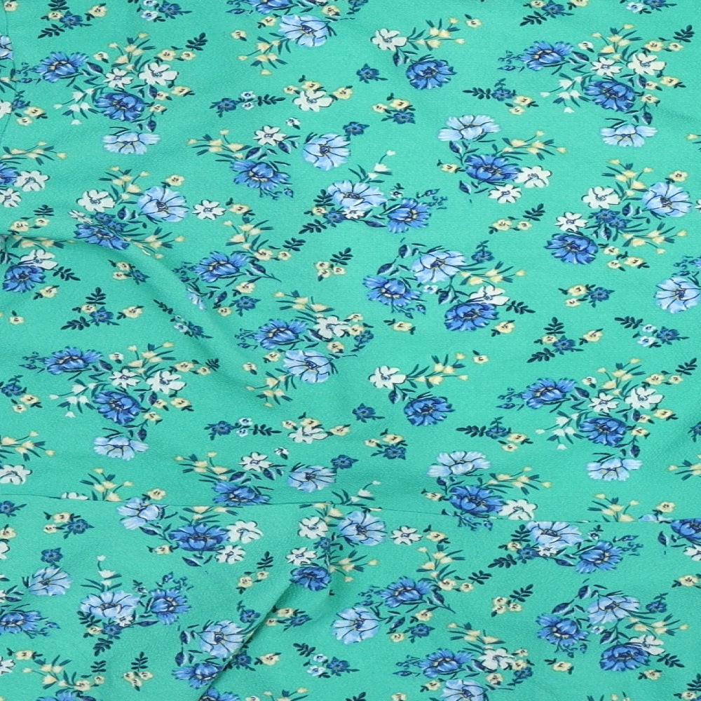 Womens UK Size 8 Divided Green Basic Blouse