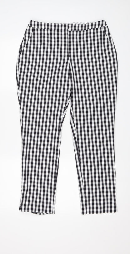 Womens UK Size 10 Peacocks Regular Fit  Black Trousers