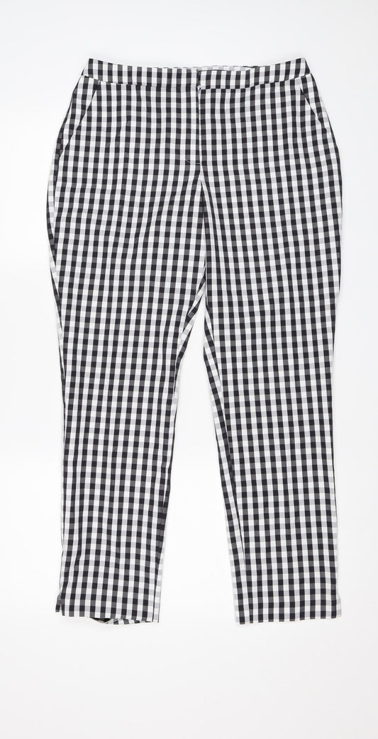 Womens UK Size 10 Peacocks Regular Fit  Black Trousers