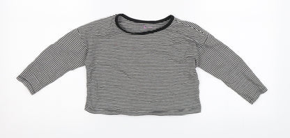 TU Boys Black Striped  Pullover T-Shirt Size 4 Years