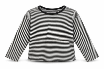 TU Boys Black Striped  Pullover T-Shirt Size 4 Years
