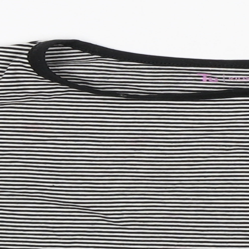 TU Boys Black Striped  Pullover T-Shirt Size 4 Years