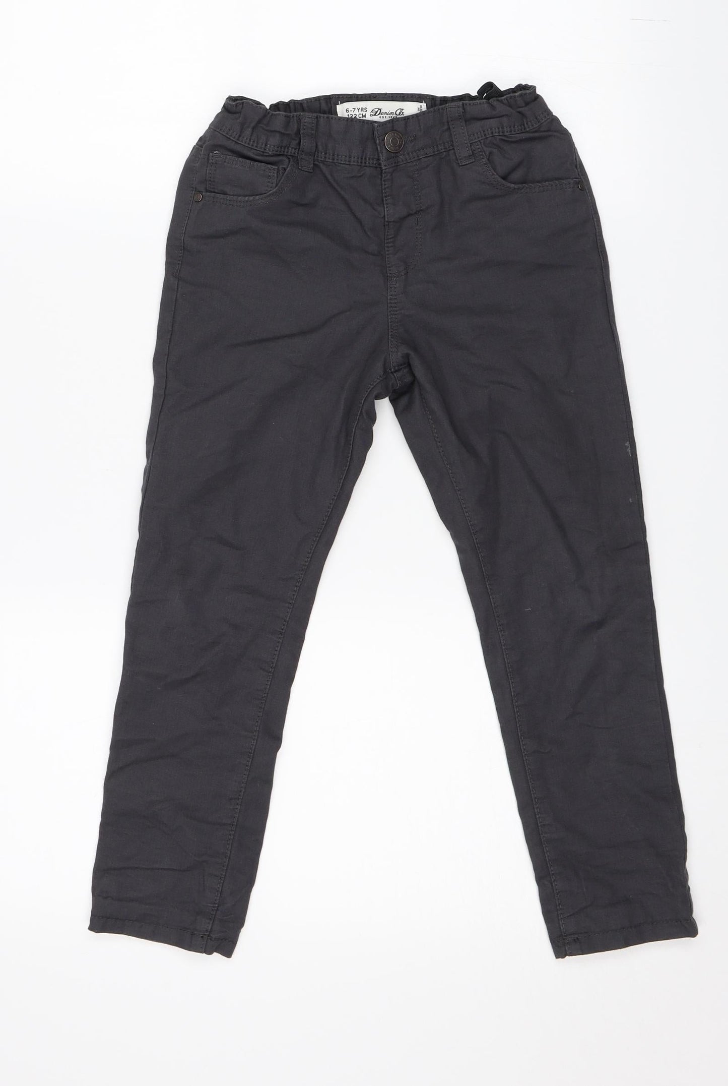 Denim and Co Girls Grey   Chino Trousers Size 6-7 Years