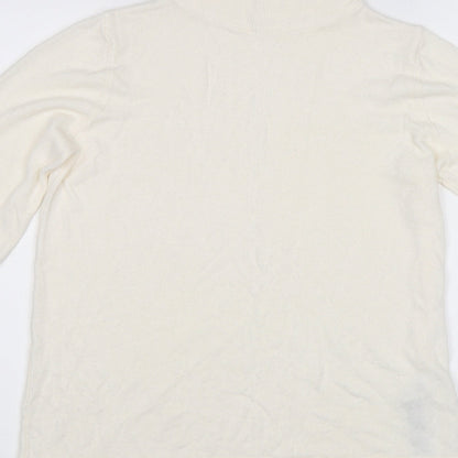 M&S Womens White   Pullover Jumper Size 10