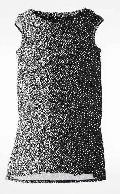 TU Womens Black Polka Dot  Shift  Size 14