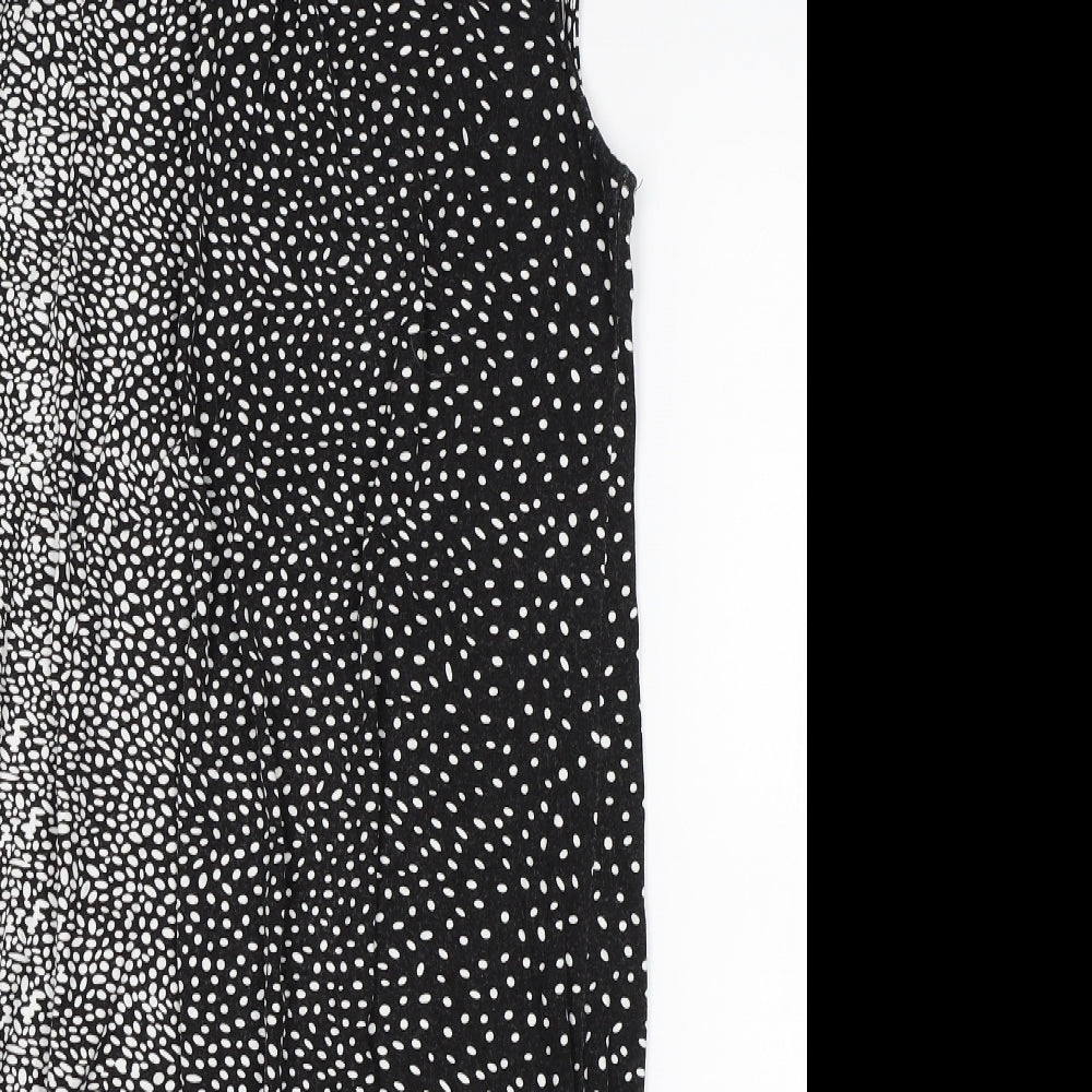 TU Womens Black Polka Dot  Shift  Size 14