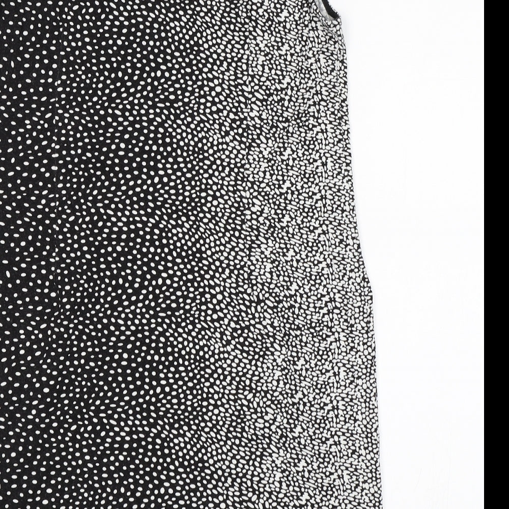 TU Womens Black Polka Dot  Shift  Size 14