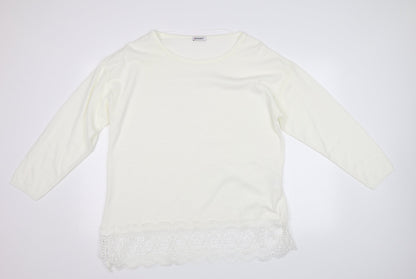 Damart Womens White   Pullover Jumper Size 18