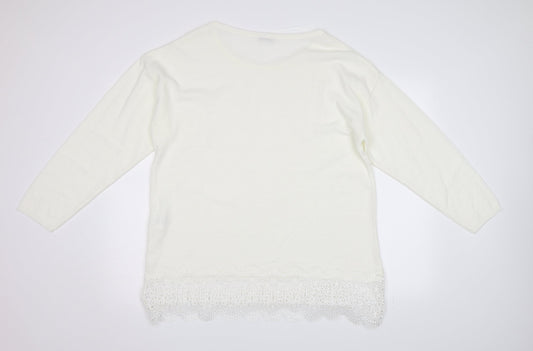 Damart Womens White   Pullover Jumper Size 18