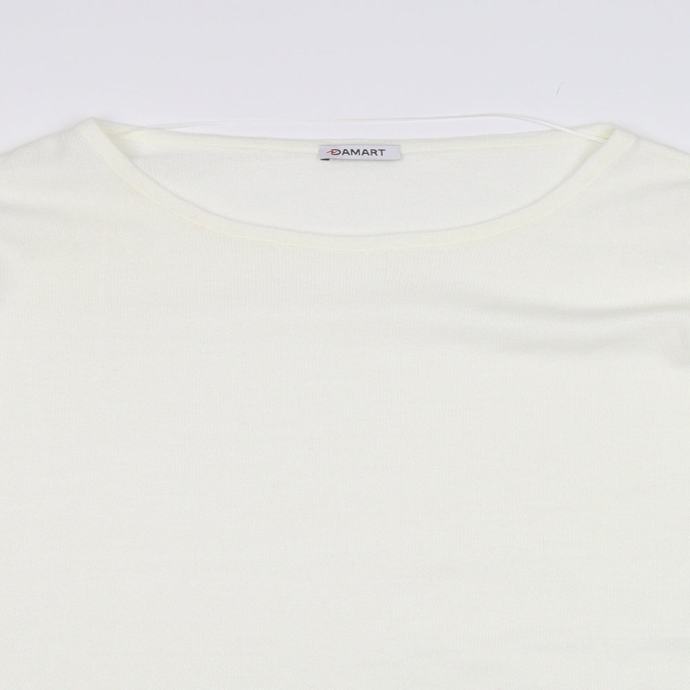 Damart Womens White   Pullover Jumper Size 18