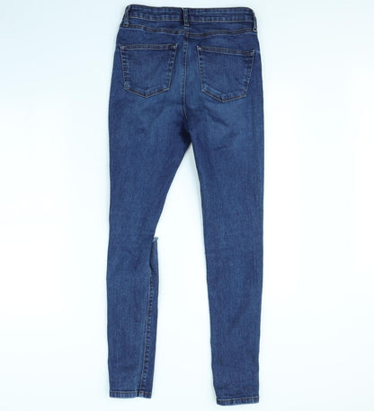 Womens UK Size 10 Miss Denim Regular Fit Skinny Blue Jeans