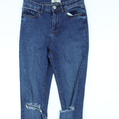 Womens UK Size 10 Miss Denim Regular Fit Skinny Blue Jeans
