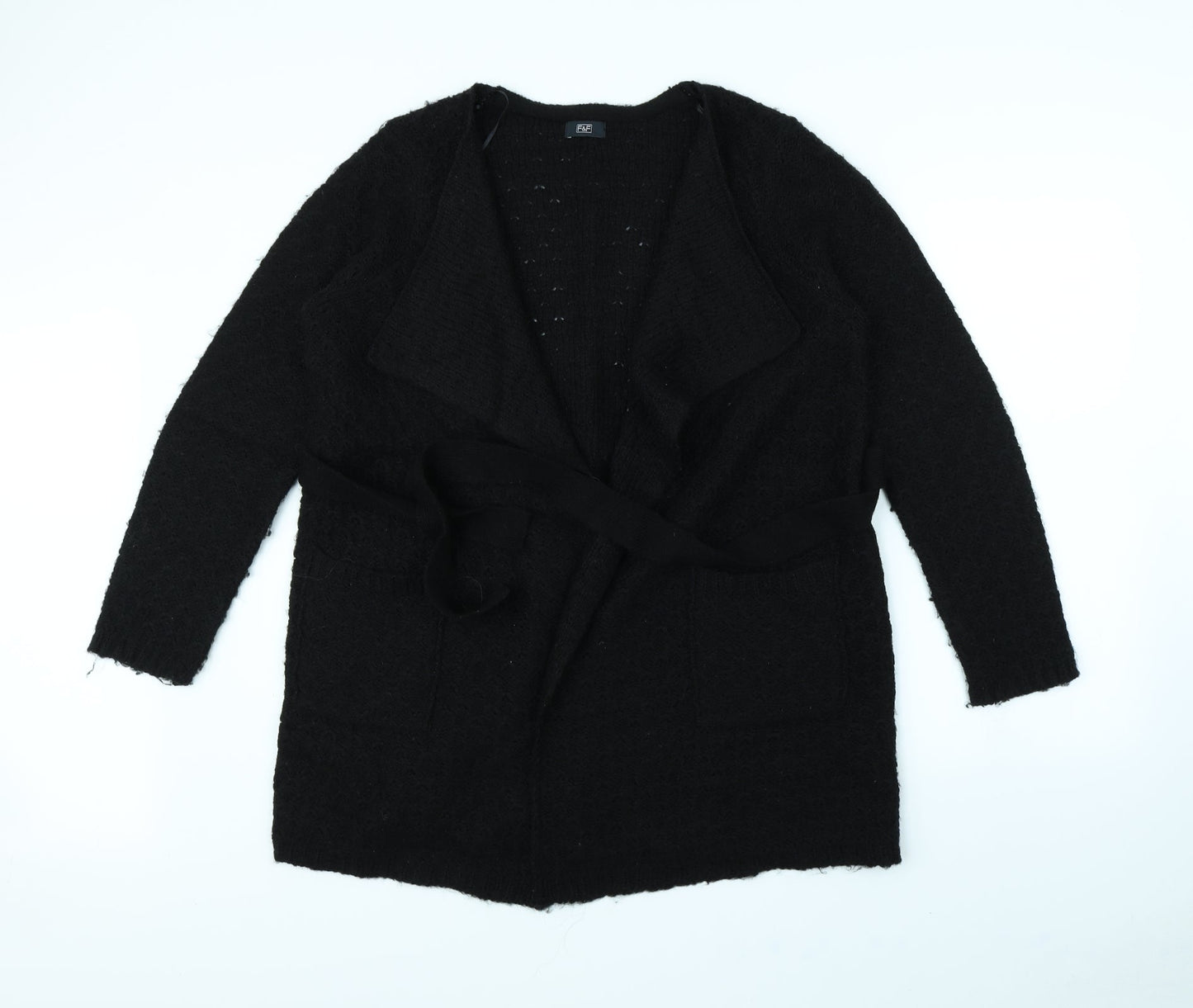 F&F Womens Black   Cardigan Jumper Size 14