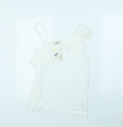 Papaya Womens White   Basic T-Shirt Size 14